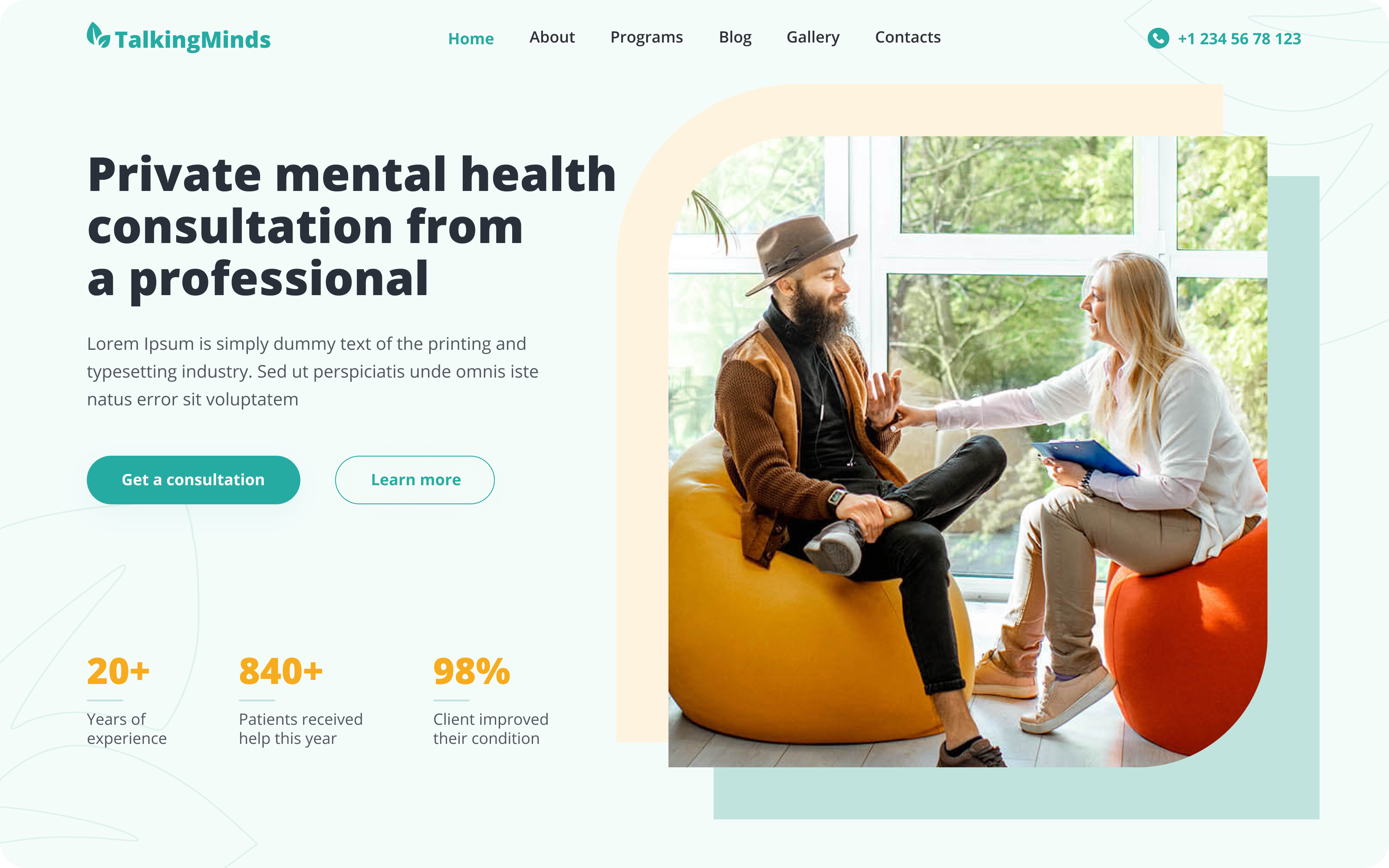 Talking Minds – Psychotherapist Website Template wellness