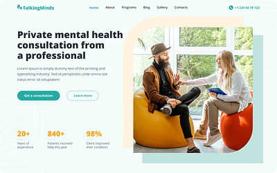 Talking Minds – Psychotherapist Website Template wellness