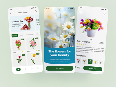 Flower mobile app design appdesign digitalgardening floraldesign flowerapp flowerarrangement flowergarden flowerguide flowerinspiration flowerpower gardeningapp gardenplanner mobileapp plantcare plantcaretips plantlife plantlovers ui uidesign ux virtualgarden