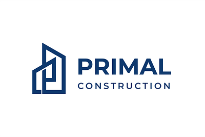 Primal Construction Branding branding graphic design illustration logo minimalist logo typography vector
