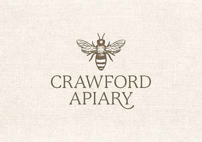 Crawford Apiary apiary bee beekeeper branding design graphic design honey logo vector