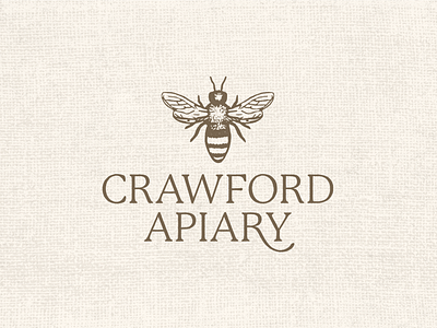 Crawford Apiary apiary bee beekeeper branding design graphic design honey logo vector