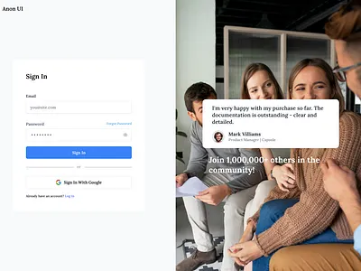 Sign In Page login sign in ui ux web design