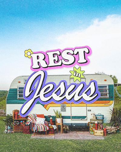 Rest in Jesus | Christian Poster creative