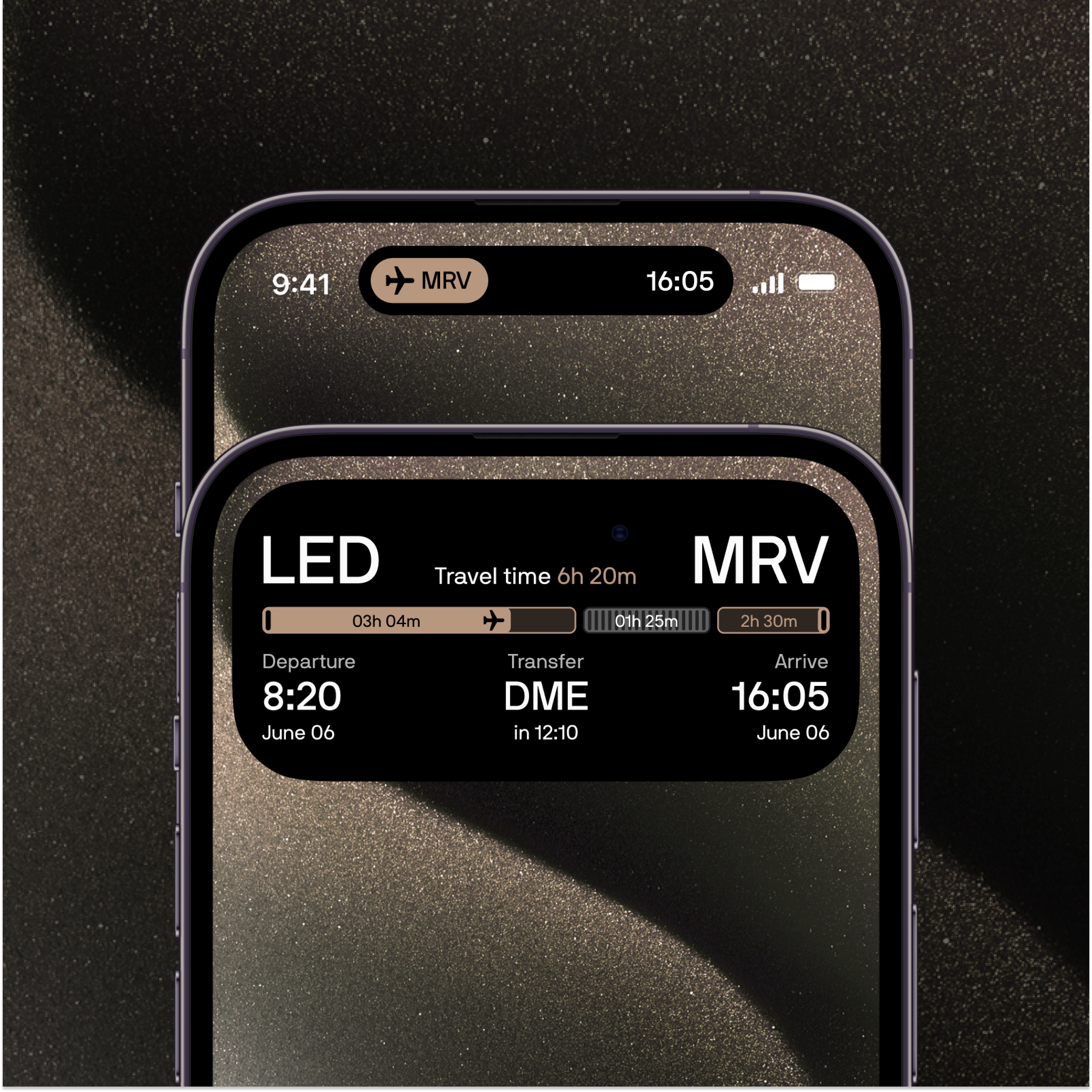 Flight status tracking with dynamic islan aplication app dynamic island interface iphone ui ux
