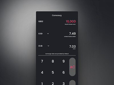 Currency Callculation UI Design daily ui design graphic design mobile app design ui ux