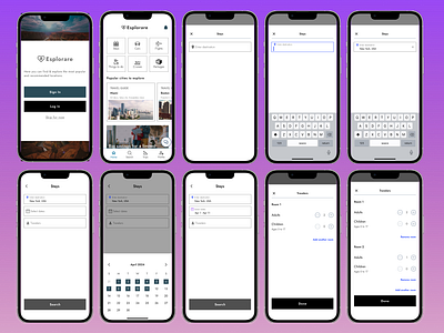 "Esplorare" the Travel App 🪄 case study design designer explorare feedback flight product designer travel traveling ui ux ux designer