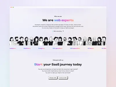 Web Design / Landing page Sections for SaaS dreamy figma gradient illustration landingpage light marquee minimal saas ui uidesign vibrant webdesign