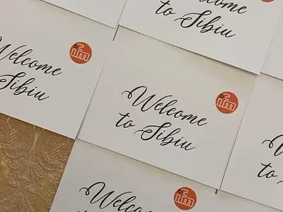 "Welcome to Sibiu" Custom Calligraphy Project art branding calligraphy custom design handwritten illustration lettering logo typography