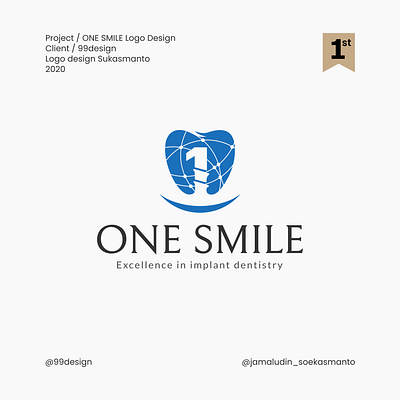 One Smile brand branding dental logo logodesign logodesigners
