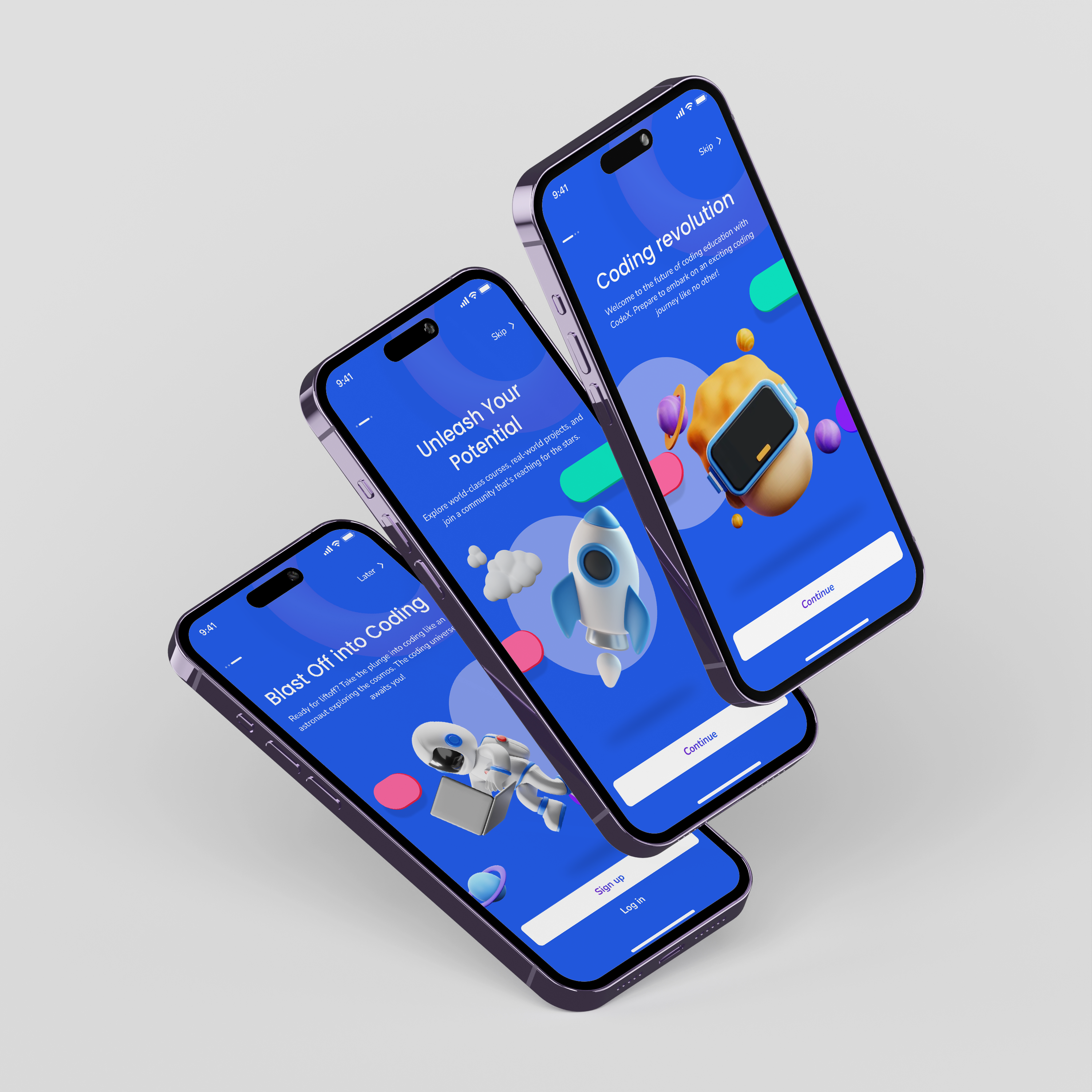 Onboarding screen - CodeX branding design graphic design ui ux