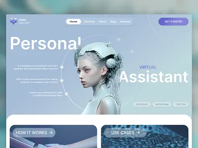 VPAS Assistant // Website ai artificial intelligence branding clean design figma logo minimal technologies ui ux