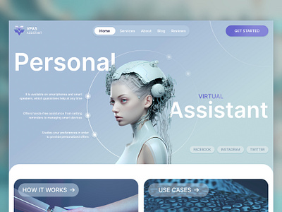 VPAS Assistant // Website ai artificial intelligence branding clean design figma logo minimal technologies ui ux