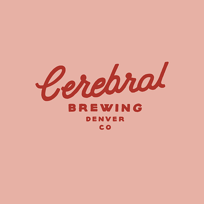 Cerebral Brewing beer branding brewery colorado denver lettering merch typography