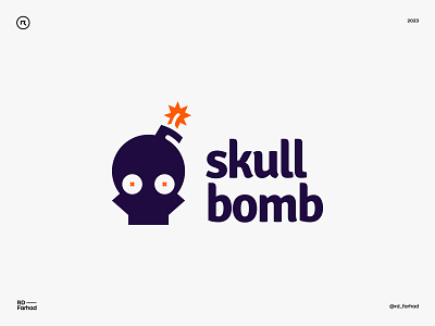 SkullBomb - Logo, Logo Design, Creative logo, skull logo Design app icon logo bomb branding business business logo colorful fun gradient logo logo design mascot minimal logo modern logo professional logo simple skull logo skullbomb logo timeless logo trendy vector