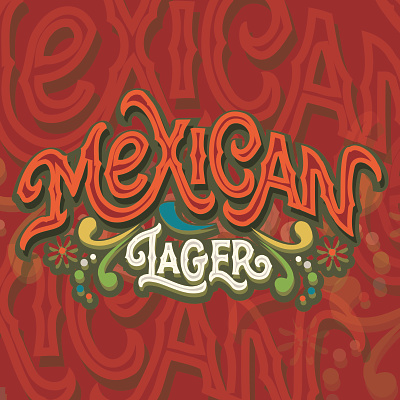 Mexican Lager beer branding can label lager logo mexican sweeten creek typography