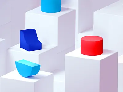 Highline Beta Key Visuals 3d 3d art 3d illustration branding kv shapes website