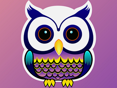 Sticker of an Owl beautiful branding design graphic design illustration logo owl sticker sticker of an owl vector