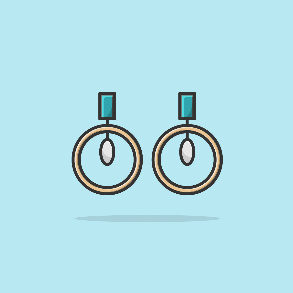 Creative Earrings vector illustration design. alvi studio ear ring earring inspiration earring vector design fashion graphic design illustration jewelry logo logo expert logo need need graphics designer precious ring ring design vector art