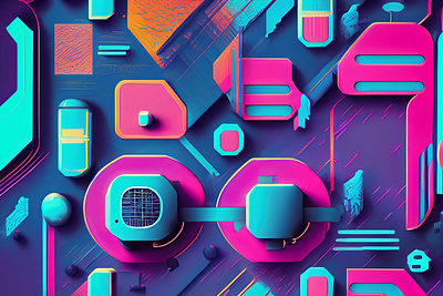 Cyber retro design background graphic design