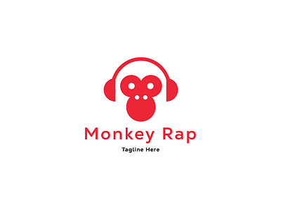 A New Modern Logo Design Based on Monkey & Rap | DJ | Minimal branding business club creative custom design dj graphic design illustrator logo minimal modern monkey negative space new personal professional rap vector