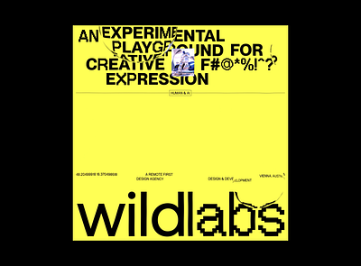 WildLabs Experimental #01 animation bold design layout motion typography