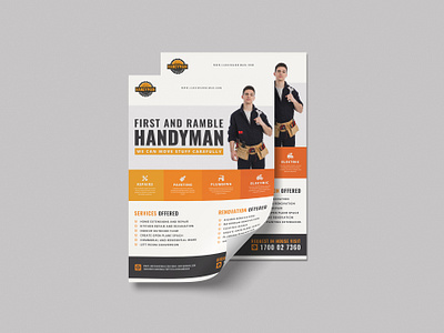 Flyer Design ads business flyer corporate corporate flyer design flyer flyer design flyers graphic design handiman flyer luxury minimalist flyer professional flyer rollup