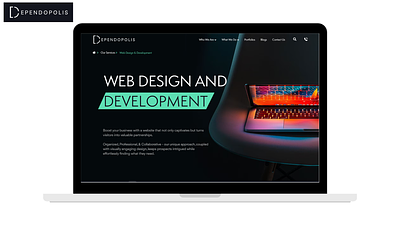 Web Design Service Page on WordPress agency branding graphic design logo service page typography ui wordpress