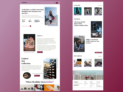UI Landing Page "Where Fashion Meets Footwear" beginner dailyui figma landingpage ui uiux