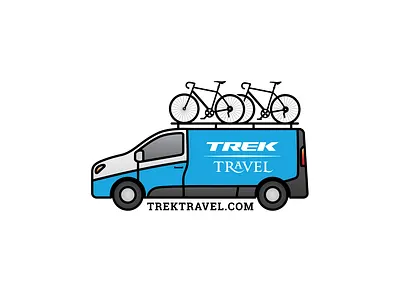 Trek Travel Van Sticker bikes icon illustration sticker trek travel van