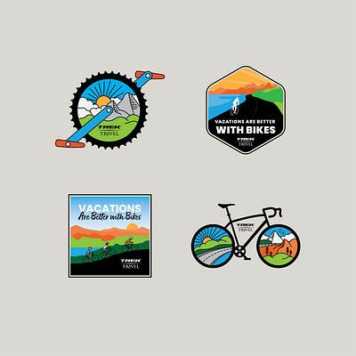 Magnet Concepts for Trek Travel bikes design icon illustration magnets travel vacations
