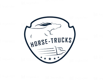 horse trucks logo logo art