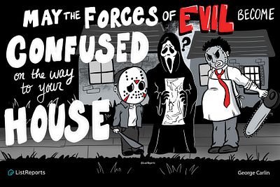 Halloween Social Media Infographic design graphicdesign halloween illustration illustrator infographic jason scarymovie scream texas chainsaw