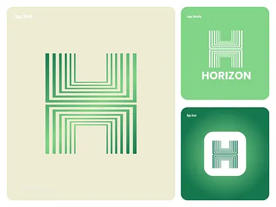 LETTER H, HORIZON LOGO DESIGN best logo brand identity branding creative design illustration logo logo design ui vect plus