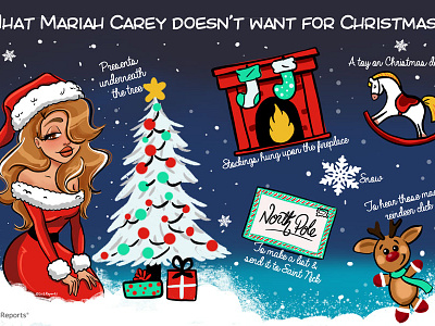 Mariah Carey Christmas Info Graphic christmas design freelance freelancer graphicdesign holiday illustration illustrator infographic mariah carey