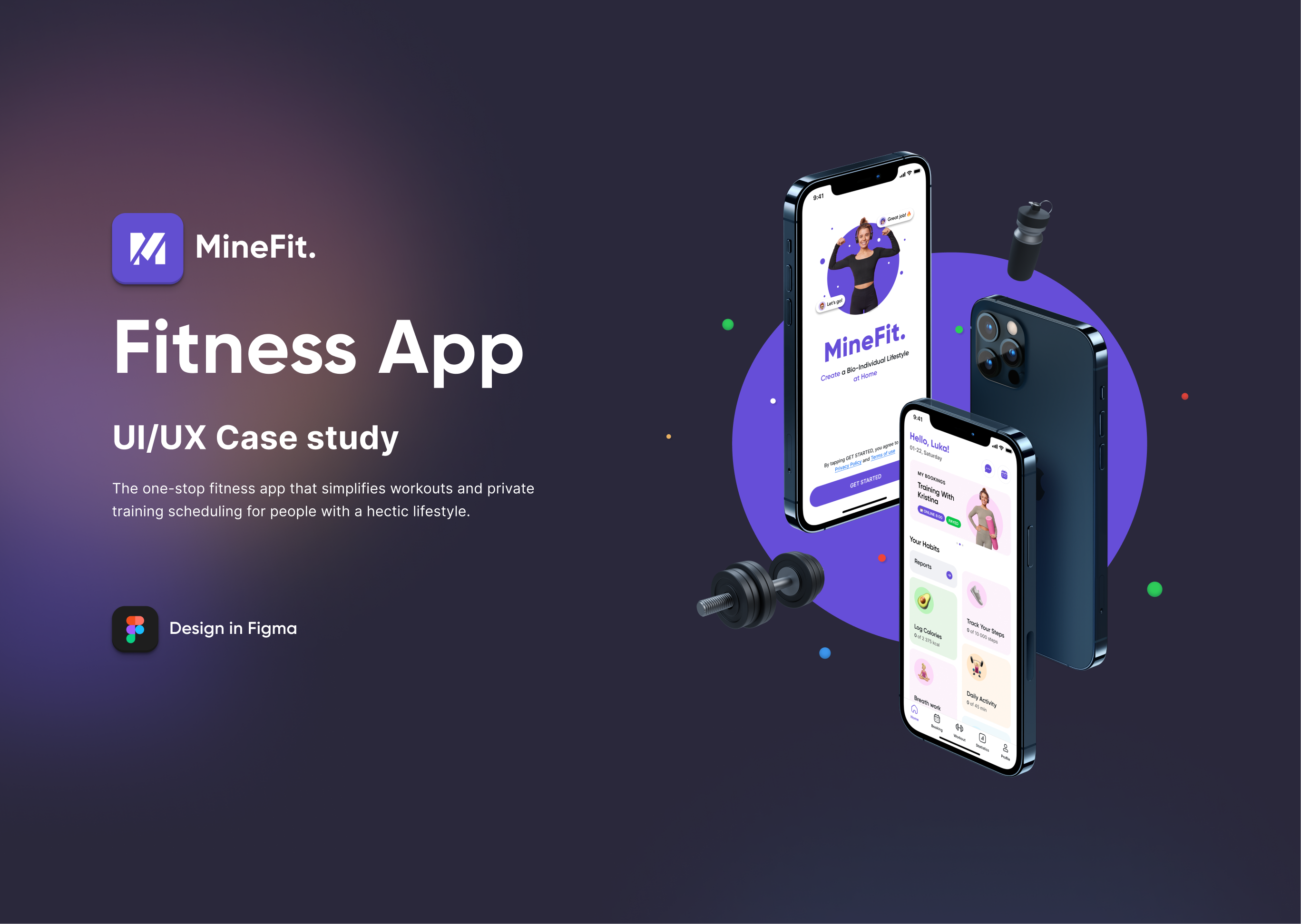MineFit Fitness App | UX/UI Case Study case study design figma fitness research sport ui ux