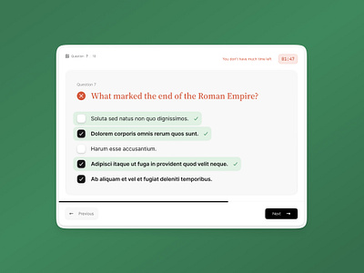 Assessment 🫰 app assessment design subscription design system elearning jim designs jimdesigns jimdesigns.co product design questions quiz saas ui