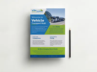 Transport and logistic services flyer professional flyer