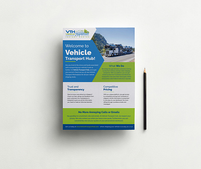 Transport and logistic services flyer professional flyer
