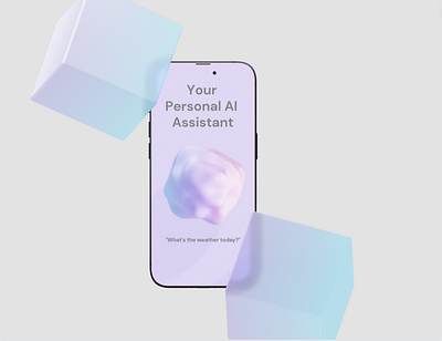 AI Personal Assistant Concept 3d ai blue branding design dribble graphic design illustration logo mockup motion graphics navigation personal assistant purple trending ui web designing