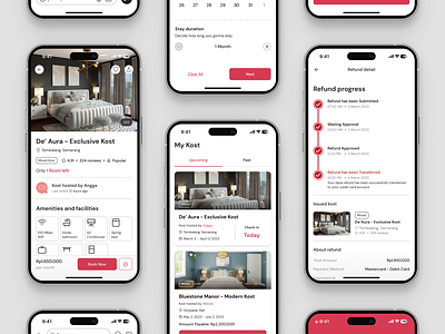 Kozekost - Refund Kost Flow in Boarding House Mobile App apartment boarding house book booking booking app building clean clean design clean ui hotel house listing kost minimalist mobile mobile design mobile ui rent rental ui ux