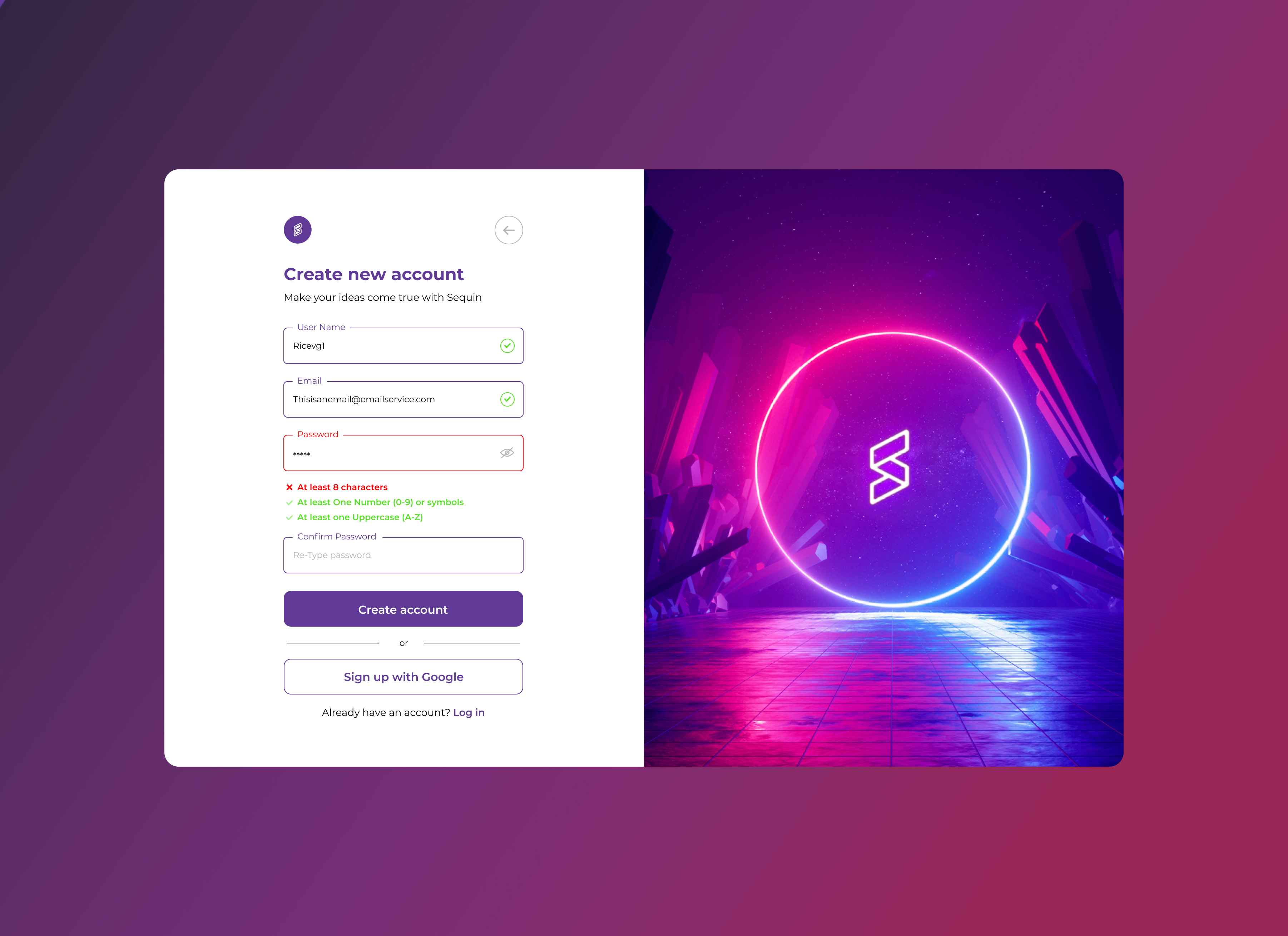 Create an Account Form 🖊️ create account design desktop form product design sign up ui ux