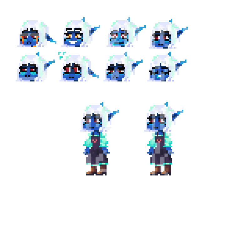 Dark Elf sprite animation design game design illustration pixel