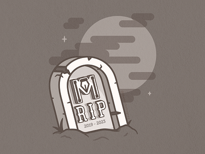 Rebrand Announcement! autumn fall flat graveyard halloween illustration linework logo rebrand spooky tombstone vector
