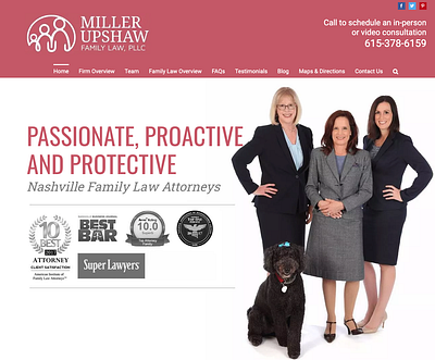 Miller Upshaw Family Law PLLC family lawyer graphic design logo logo design web design website design