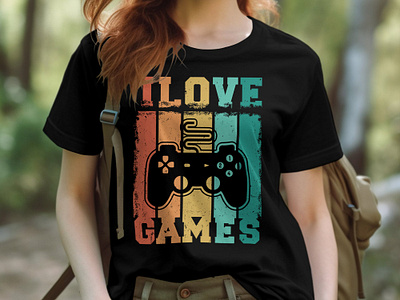 I Love Games, Game t-shirt design, aming t-shirts design gaming shirt gaming t shirts graphic design i love games illustration t shirt t shirt design tshirt tshirts