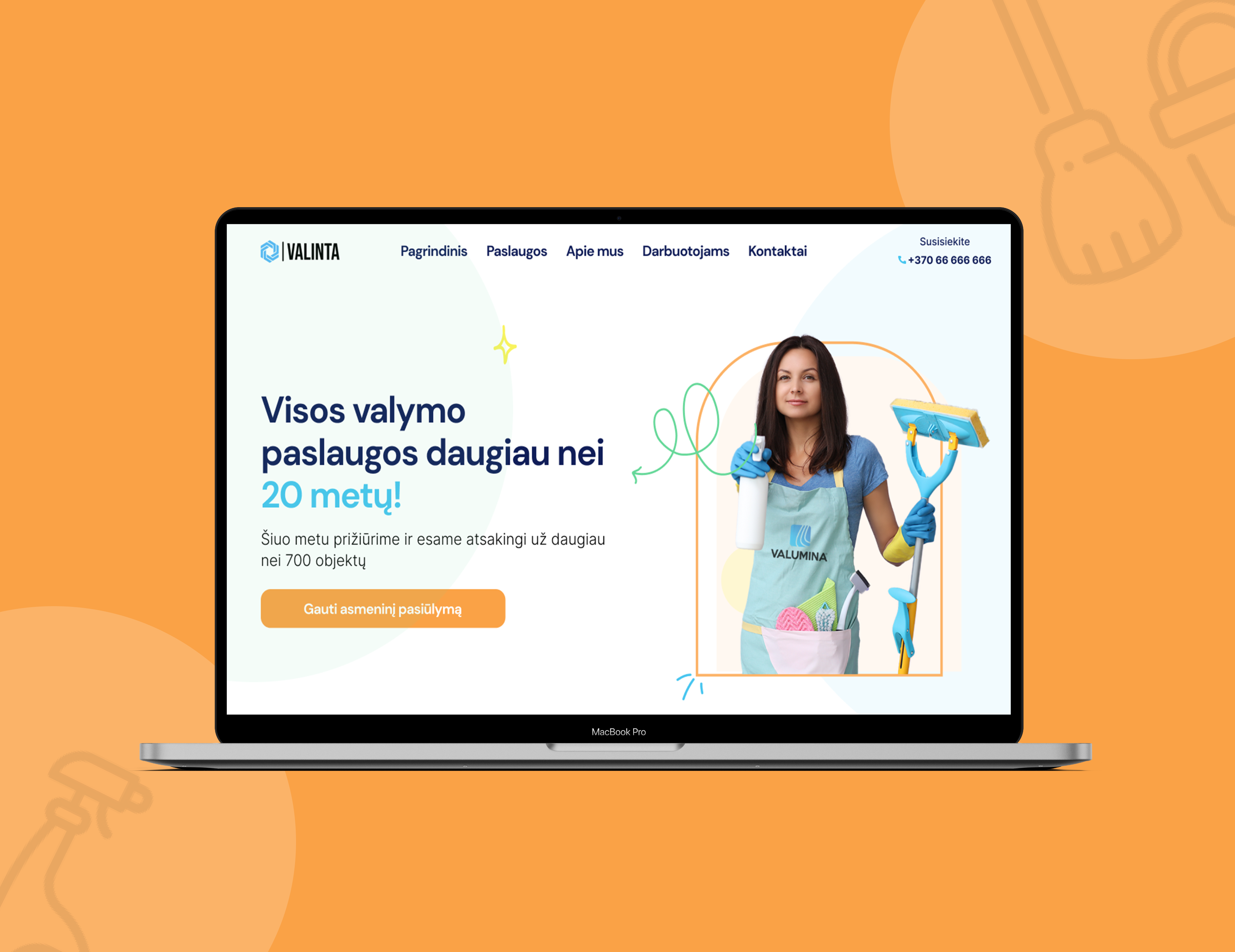 Valinta - Cleaning Services Web Design cleaning design web