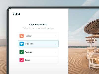 Sign up flow | Surfe app design b2b crm crm design dashboard lightui register saas sign in sign up signin signup ui uidesign