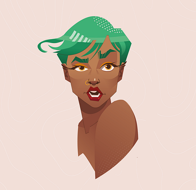 Green women african design girl graphic design green illustration motion graphics ux vector women