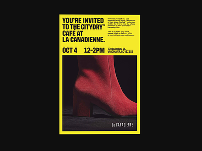 La Canadienne Invite fashion invite retro typography